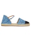 AQUAZZURA WOMEN'S SUNBURST WOVEN ESPADRILLES