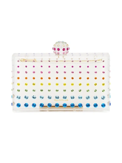 Aquazzura Women's Tequila Resin & Leather Clutch In Transparent Multi