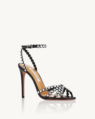 Aquazzura Tequila Sandal 105 High-heeled Sandals In Blackcryst