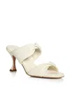 Aquazzura Twist 75 Leather Mules In White