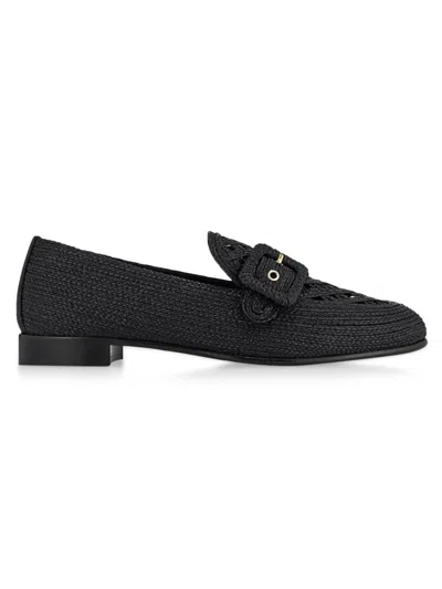 Aquazzura Women's Visconti Textile Loafers In Black