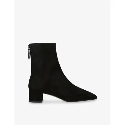 Aquazzura Womens Black Saint Honore 35 Suede Combat Boots Eur 38/5 Uk