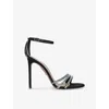 Aquazzura Sandali Mistica In Tessuto Decorato  Donna In Black
