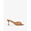 Aquazzura 65mm Bisous Pointed-toe Stiletto Mules In Brown