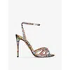 Aquazzura Tequila Brush Strokes Printed Stiletto Sandals In Other