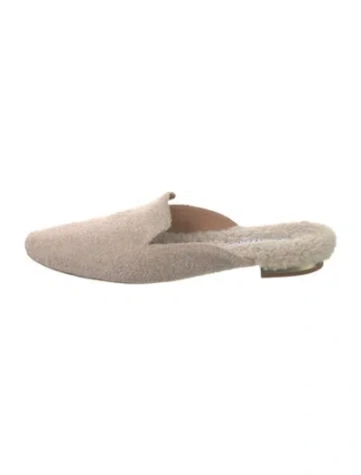 Pre-owned Aquazzura Wool Mules In Neutral