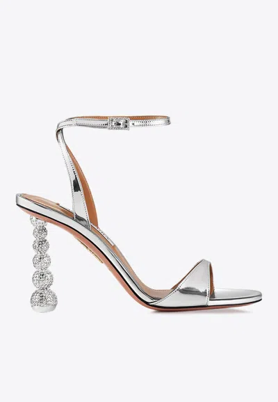 Aquazzura Yes Baby 95 Patent Leather Sandals