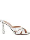 Aquazzura Yes Baby Crystal-embellished Heeled Sandals In Animal Print