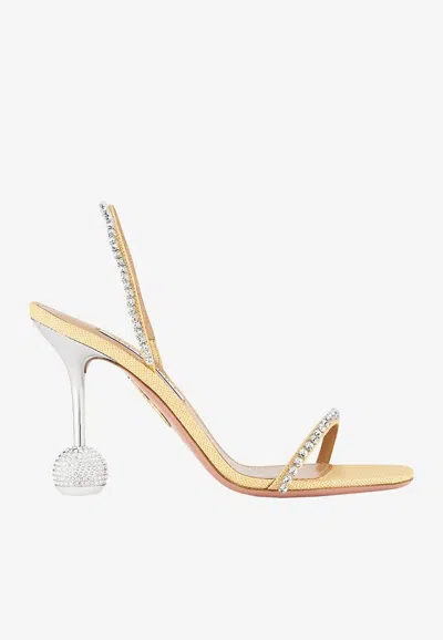 Aquazzura Yes Darling 95 Crystal Embellished Sandals
