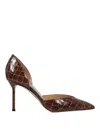 Aquazzura Uptown 85 Patent Leather Pumps In Brown