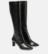 Aquazzura Zenn 65 Leather Knee-high Boots In Black