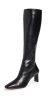 Aquazzura Zenn 65 Leather Knee-high Boots In Black