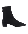 Aquazzura Pointed Toe Suede Ankle Boots With Block Heel