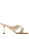 Aquazzura Gatsby 75mm Embellished Mules