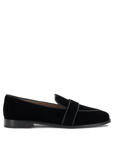 Aquazzura "martin" Suede Loafers In Black