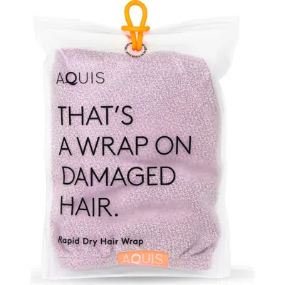 Aquis Rapid Dry Lisse Hair Wrap Towel Set $60 Value In Transparent