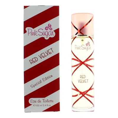 Aquolina 2pcs Pink Sugar Red Velvet Special Edition By , 3.4 oz Eau De Toilette Spray For Women In Multi