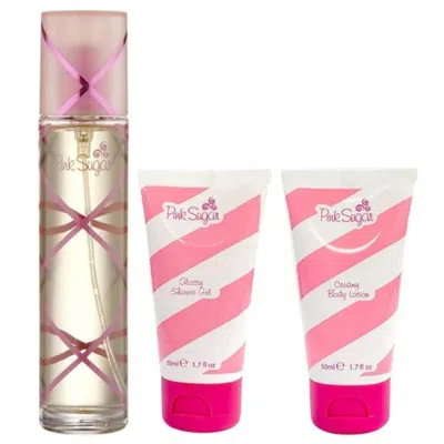 Aquolina Pink Sugar 3 Piece Gift Set 3 Piece Gift Set With 3.4 oz Edt In Transparent