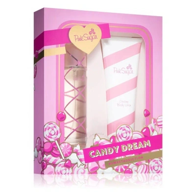 Aquolina Pink Sugar "candy Dream" Sweet Addiction In Window Box /  Set (w) In White