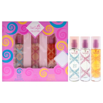 Aquolina Pink Sugar Collection For Women 3 Pc Gift Set 1oz Pink Sugar Edt Spray, 1oz Berry Blast Edt Spray, 1