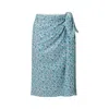 Aqva Swimwear Women's Blue Sarong Skirt Illetes In Blue