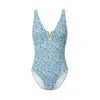 Aqva Swimwear Women's Blue Print Aiguablava One-piece Swimsuit In Blue