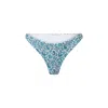 Aqva Swimwear Women's Blue Print Turqueta Bikini Bottom In Blue