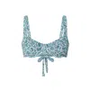 Aqva Swimwear Women's Blue Print Turqueta Bikini Top In Blue