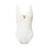 Aqva Swimwear Women's Neutrals / White Nude Aiguablava One-piece Swimsuit In White