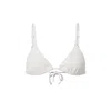 Aqva Swimwear Women's Neutrals / White Nude Tortuga Bikini Top In White