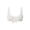 Aqva Swimwear Women's Neutrals / White Nude Turqueta Bikini Top In White