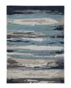 Ar Rugs Abegail Hand-tufted Wool-blend Rug In Navy
