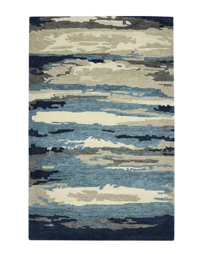 Ar Rugs Amer Rugs Abstract Gunter Wool-blend Area Rug In Blue