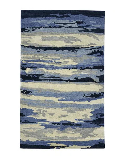 Ar Rugs Amer Rugs Abstract Gunter Wool-blend Area Rug In Navy