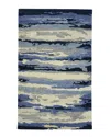 Ar Rugs Amer Rugs Abstract Gunter Wool-blend Area Rug In Navy