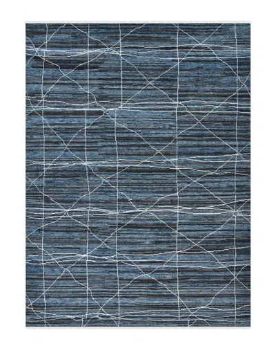 Ar Rugs Amer Rugs Anna Maneux Wool-blend Area Rug In Navy
