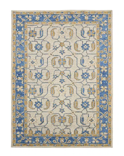 Ar Rugs Amer Rugs Silvejo Milan Traditional Hand-hooked Wool Rug In Blue