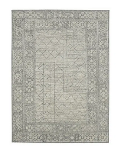 Ar Rugs Bernice Oxbow Transitional Hand-hooked Wool Rug In Gray