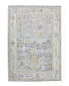 Ar Rugs Century Bay Bordered Runner Rug In Blue
