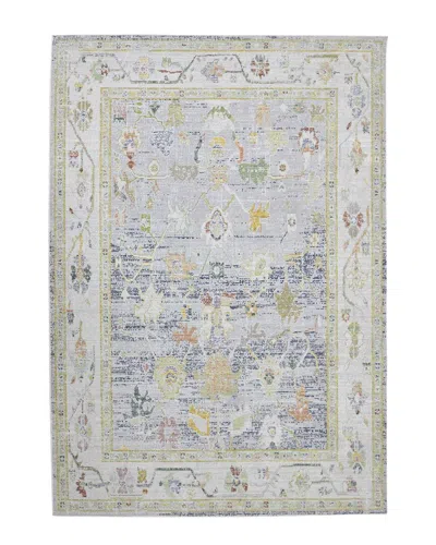 Ar Rugs Century Bay Bordered Runner Rug In Blue