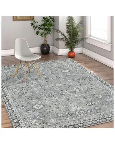 Ar Rugs Dylana Hand-knotted Wool Rug In Gray