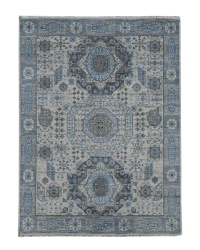 Ar Rugs Dylana Hand-knotted Wool Rug In Blue