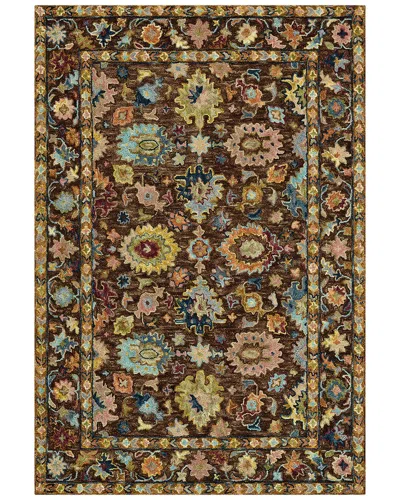Ar Rugs Jackson Traditional Style Hand-hooked Wool Rug In Brown
