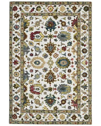 Ar Rugs Jackson Traditional Style Hand-hooked Wool Rug In Ivory