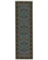 Ar Rugs Ledbury Hand-knotted Rug In Turquoise