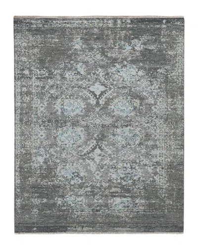 Ar Rugs Nuala Hand-knotted Wool Rug In Silver