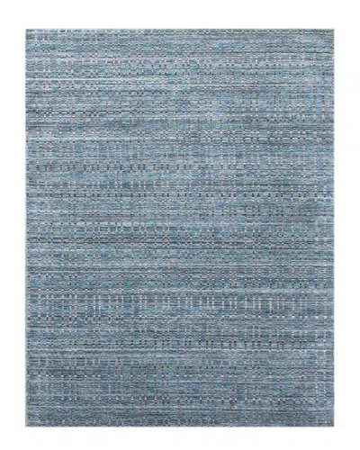 Ar Rugs Philomena Hand-woven Wool-blend Rug In Blue