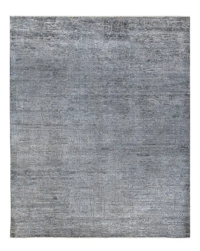 Ar Rugs Quincy Hand-knotted Wool-blend Rug In Indigo