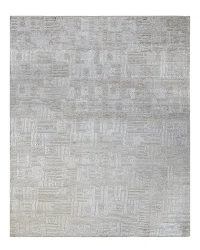 Ar Rugs Quincy Hand-knotted Wool-blend Rug In Ivory