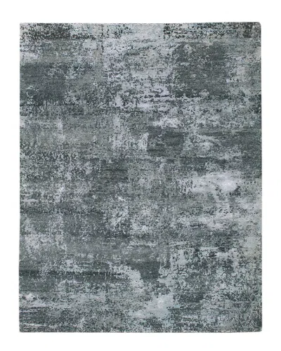 Ar Rugs Seanan Hand-knotted Wool-blend Rug In Charcoal